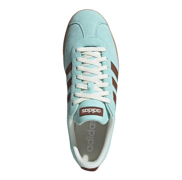adidas Mint Blue & Brown Low-Top Sneakers with Gum Sole