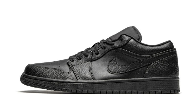 Jordan All-Black Textured Low-Top Sneakers